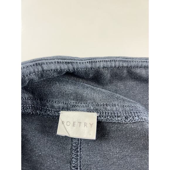 Poetry Natural Hemp Cotton Stretch Jersey Seamed Pull On Blue Gray Skirt 2 - Picture 6 of 10